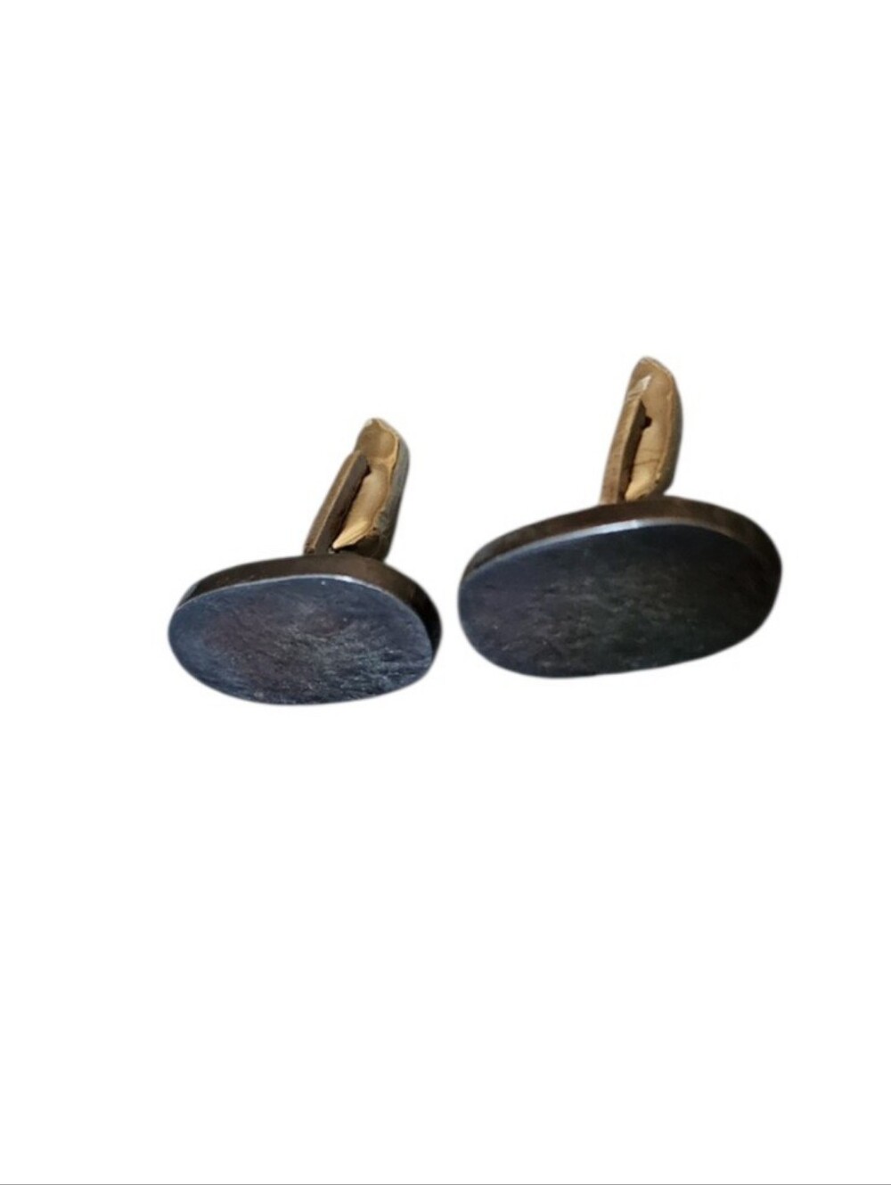 Vintage Taxco Sterling Silver Solid Oval Cufflinks Signed 7.6 Grams